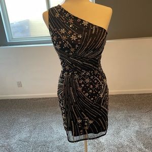 Ashley Lauren navy blue dress